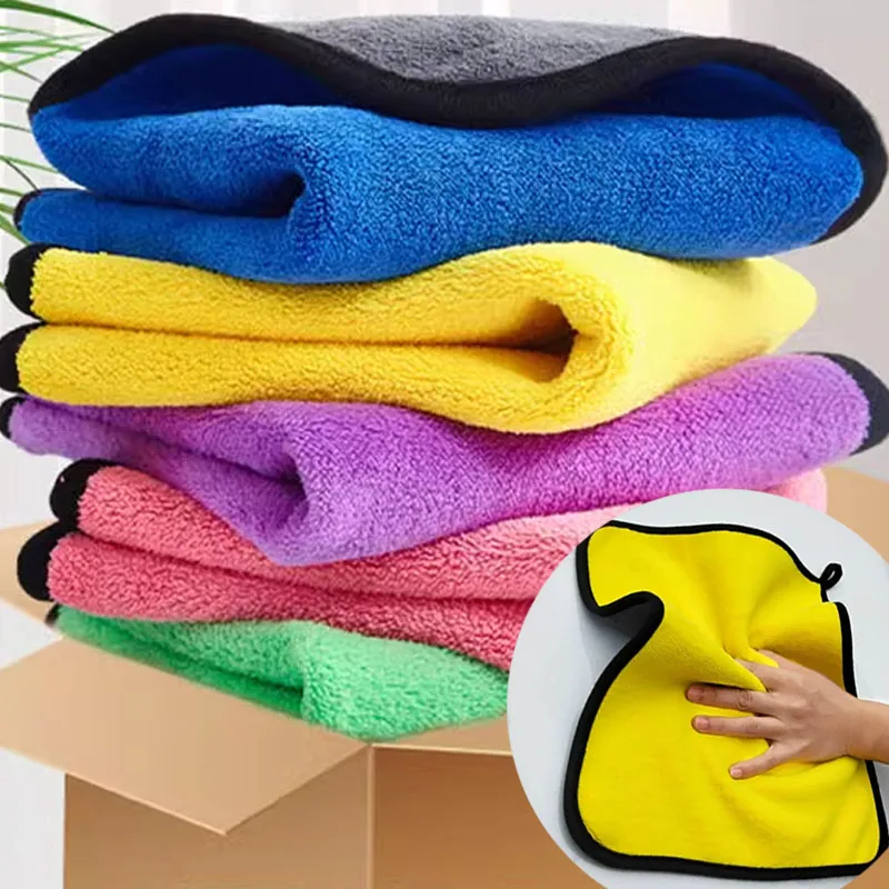 1/5pcs Thicken Car Microfiber  - огляд і ціна Microfiber Towel Detailing