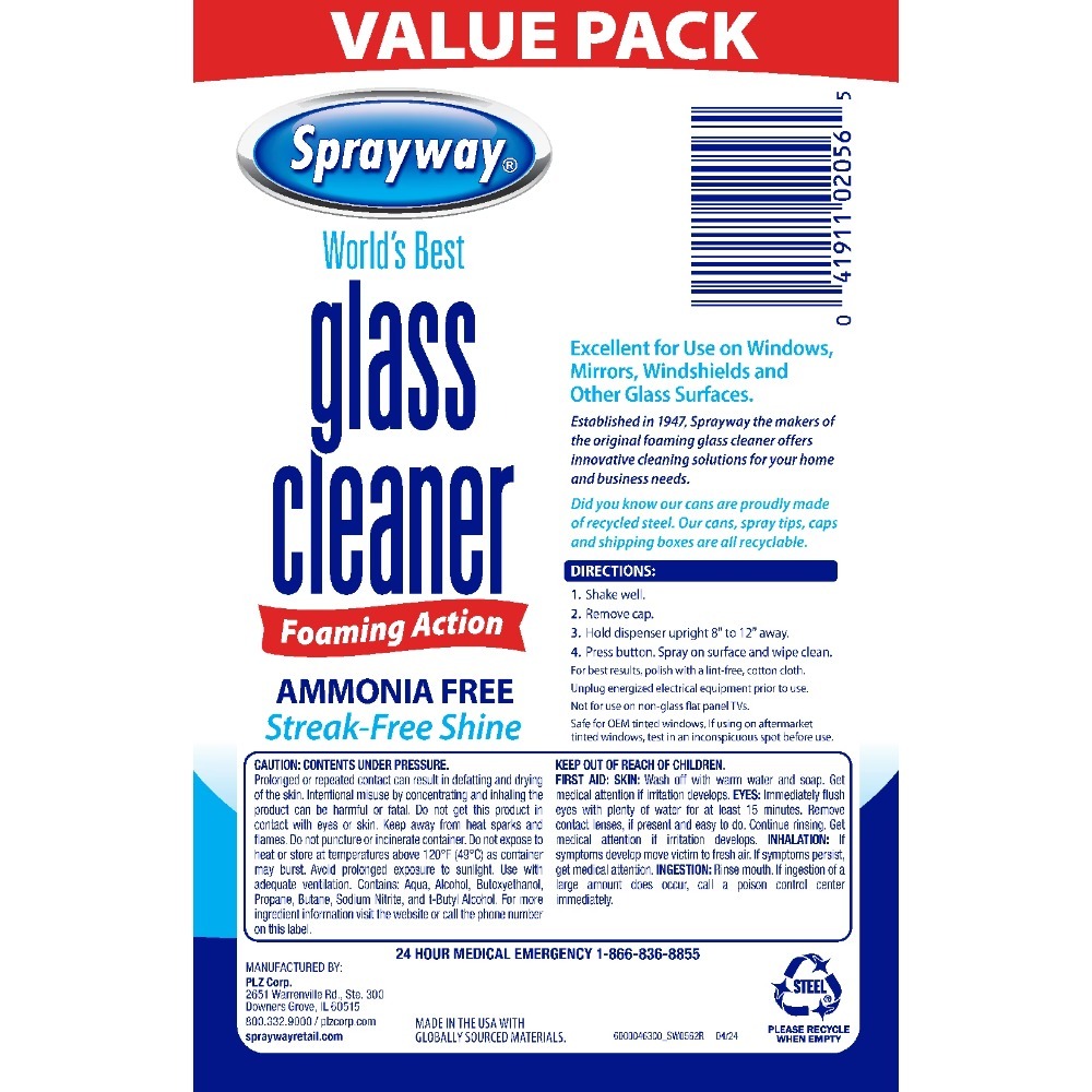 Glass Cleaner Foaming Aerosol  - огляд і ціна Glass Cleaner Streak
